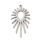 201 Stainless Steel Pendants, Sun, Stainless Steel Color, 24x14x1mm, Hole: 1.2mm