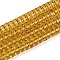 Transparent Glass Beads Strands, Flat Round, Goldenrod, 8~8.5x4~4.5mm, Hole: 0.7~1mm, about 95~100pcs/strand, 14.57~15.35''(37~39cm)