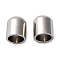 Brass Beads, Long-Lasting Plated, Column, Platinum, 5x4mm, Hole: 1.2mm
