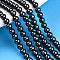 Baking Paint Pearlized Glass Pearl Bead Strands, Round, Black, 4mm, Hole: 0.6mm, about 103~104pcs/strand, 15.75~15.94 inch(40~40.5cm)