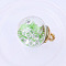 Glow in the Dark Luminous Glass Globle Pendants, Round Charms, Light Green, 21x16mm