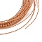 Aluminum Wire, Twisted Flat, for DIY Craft, Chocolate, 1mm, 18 Gauge, about 16.40 Feet(5m)/Roll