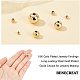 BENECREAT 210Pcs Brass Beads 7 Size Spacer Beads 18k Gold Plated Round Bead for DIY bracelet necklace Craft Making KK-BC0002-41-NF-3