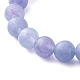 Bracelet en perles de jade blanc naturel teint (teint) BJEW-JB06659-7