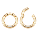 BENECREAT 8Pcs 18K Gold Plated Brass Twister Clasps Long Lasting Plated Brass Ring Connectors for Handbag Purse keychain Backpack making KK-BC0007-19-1