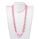 Personalized Acrylic & CCB Plastic Cable Chain Necklaces X-NJEW-JN02824-5