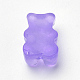 半透明の樹脂カボション  クマ  紫色のメディア  18.5x11x7mm CRES-S303-22B-2