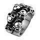 Punk Rock Style 316L Surgical Stainless Steel Skull Rings for Men RJEW-BB06587-10-2