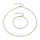 304 комплекты браслетов и ожерелий из нержавеющей стали с эмалированными звеньями SJEW-JS01137-1