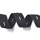 ボタンホール付きフラットエラスティックコード/バンド  ウェビング衣類縫製アクセサリー  ブラック  16.5mm OCOR-XCP0001-31-3