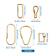 Pandahall Unisex Pure Handmade Brass Key Rings & Screw Carabiner Lock Charms KEYC-TA0003-06-11