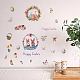 CRASPIRE Happy Easter Wall Decals Bunny Wall Stickers 8 Sheets Egg Flower Window Stickers Waterproof Removable Vinyl Wall Art for Window Room Living Room Decorations DIY-WH0345-033-6