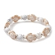 Bracelets extensibles en perles de tortue turquoise synthétique BJEW-TA00455-02-1