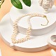 Perle naturelle et perle baroque keshi perle collier plastron pour adolescente femme NJEW-JN03714-2