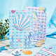 12 Uds. 4 estilos de bolsas de papel con temática oceánica AJEW-WH0283-19-5