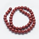 Rosso naturale perline di diaspro fili G-K287-18-8mm-2