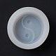 陰と陽のシリコンモールドを備えたカラム  香りのキャンドル作り型  石鹸作り型  ホワイト  9.2x3.8cm  内径：7.3のCM X-DIY-D043-01-2