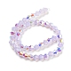 Hebras de perlas de vidrio transparentes pintadas para hornear GLAA-F029-TM6mm-2