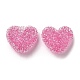 Perles de strass en résine en forme de cœur drusy&nbsp;RESI-C038-01D-1