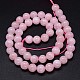 Ronda natural grado aa madagascar hilos de perlas de cuarzo rosa G-F222-41-10mm-3