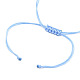 Verstellbare geflochtene Perlenarmbänder aus Nylonfaden BJEW-JB05545-03-3