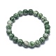 Bracciali elasticizzati con perle di diaspro verde naturale X-BJEW-K212-A-017-2