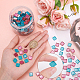 SUPERFINDINGS 282pcs Square Glitter Glass Mosaic Tiles Cabochons Shine Crystal Mosaic Glass Pieces Bulk Assorted for Home Decoration or DIY Crafts GLAA-FH0001-01C-7