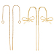 BENECREAT 8 Pcs 2 Styles Real 18k Gold Plated Brass Earring Threader Accessories KK-BC0009-30-1