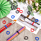 GORGECRAFT 66PCS 3 Colors Anti-Lost Silicone Rubber Rings 20mm Inner Diameter Lostproof O Rings Adjustable Necklace Holder Pendant for Necklace Lanyard Pens Device Keychains Office Supplies SIL-GF0001-45B-4