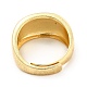 Регулируемое кольцо из латуни с простым покрытием для стойки для женщин RJEW-E064-18G-3