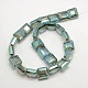 Electroplate Crystal Glass Square Beads Strands EGLA-F064B-07-2