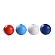 160 Stück 4 Farben 4 Juli amerikanischer Unabhängigkeitstag gemalte Naturholz runde Perlen WOOD-LS0001-01D-2