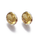 Electroplated Cubic Zirconia Pointed Back Cabochons X-ZIRC-I024-6x8-03-2