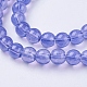 Chapelets de perles en verre peint DGLA-Q023-8mm-DB44-3
