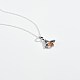 925 ожерелье с подвеской в виде пчелы из стерлингового серебра с кубическим цирконием для женщин NJEW-BB72218-A-5