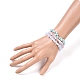 Set di braccialetti elasticizzati con perline in larimar naturale e pizzo blu e agata kunzite X-BJEW-JB05332-01-4