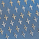 arricraft 48 Pcs 6 Styles Cross Charms Pendants FIND-AR0002-07-4