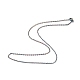 Ion Plating(IP) 304 Stainless Steel Cable Chain Necklace for Men Women NJEW-K245-024B-1