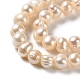 Fili di perle di perle d'acqua dolce coltivate naturali PEAR-E018-78-3