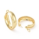 Латунные круглые серьги-кольца для женщин EJEW-C008-31G-2