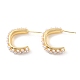 Boucles d'oreilles en forme de C avec perles en plastique EJEW-C060-04G-1