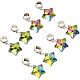 PandaHall Elite 50 pcs 50mm Alloy Electroplated European Dangle Beads with Colorful Glass Dangle Star Beads PALLOY-PH0012-92-1