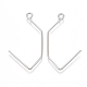Brass Earring Hooks X-KK-T038-421P-1