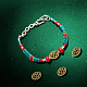 Dicosmetic 80 pz perline ovali cave del distanziatore perline dorate antiche perline del distanziatore tibetano perline del distanziatore allentate in filigrana perline con foro piccolo 1.6mm in lega perline europee per la creazione di gioielli TIBEB-DC0001-03-6
