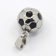 Trendy Necklace Findings 304 Stainless Steel FootBall/Soccer Ball Pendants STAS-L012-B01P-2