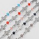 Chaînes de perles en rondelles en verre manuelles pour fabrication de colliers et bracelets AJEW-JB00076-1