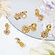 Beebeecraft 6Pcs 6 Style 18K Gold Plated Dangle Charms Insert Colorful Cubic Zirconia European Dangle Charms Pendant for DIY Necklace Earrings Jewellery Making KK-BBC0001-92-4