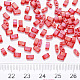 Perles de rocaille en verre transparent à cuisson 2 trou SEED-S031-M-254-3