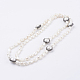 Collares de perlas naturales de agua dulce con cuentas y rhinestone de arcilla polimérica NJEW-F174-12-1