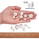 Mega Pet 70 pièces 7 style résine et plastique imitation perle pendentifs/boutons à tige BUTT-MP0001-01-3